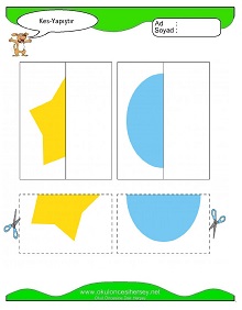 Kes Yapıştır Çalışma Sayfaları